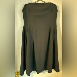 H&M Black Zippered Strapless Dress